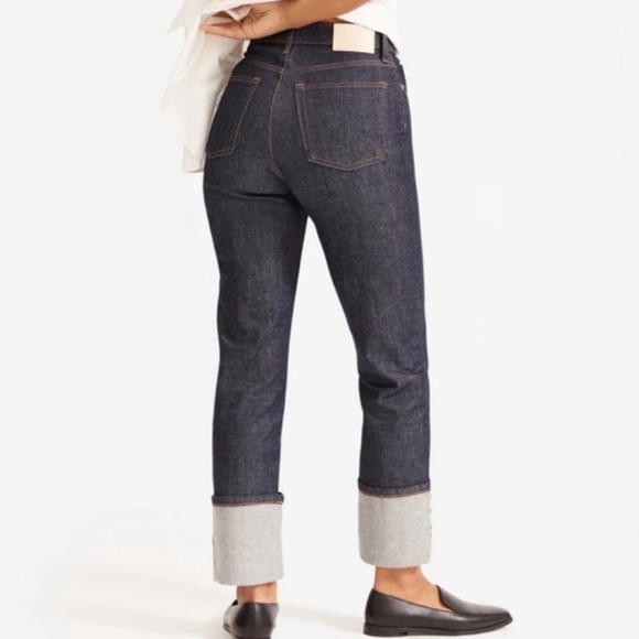 Everlane Dark Wash “The High Rise Straight Jean” - Picture 2 of 8